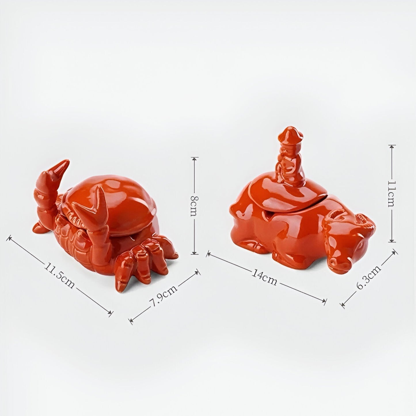 Norvo | CeramiQ – Luksus Askebeger i Orientalsk Stil med Unik Krabbe Design