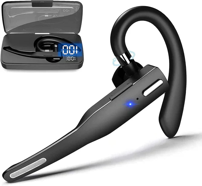 Norvo | RoadMic Pro – Trådløst Bluetooth 5.1 headset med dualmikrofon og støyreduksjon for samtaler og arbeid