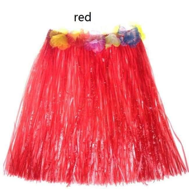 Norvo | 5PCS/Set Plastfiber Kvinner Gresskjørt Hula-Rock Hawaii Kostymer 30CM/40CM/60CM Dame Kledning Festlige & Festbehov