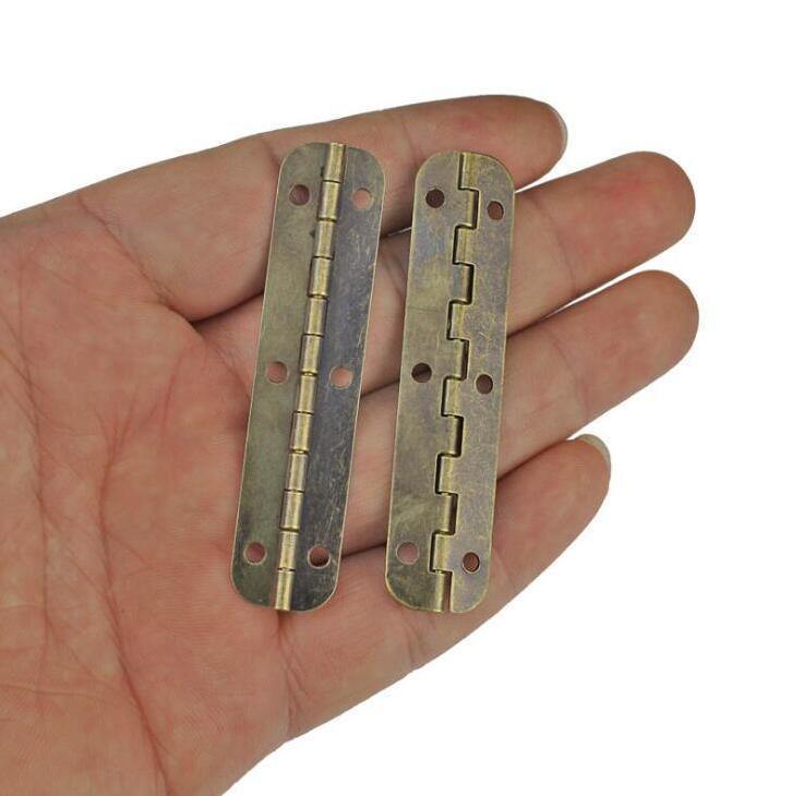 Norvo | 10 stk bronse archaize 65*15MM oval jern lange hengsler tre eske gaveeske hengsel