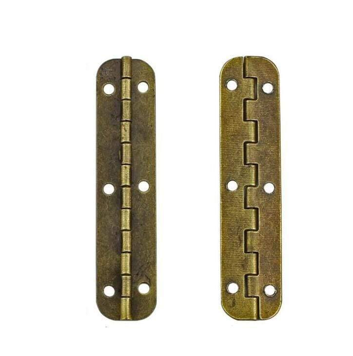 Norvo | 10 stk bronse archaize 65*15MM oval jern lange hengsler tre eske gaveeske hengsel