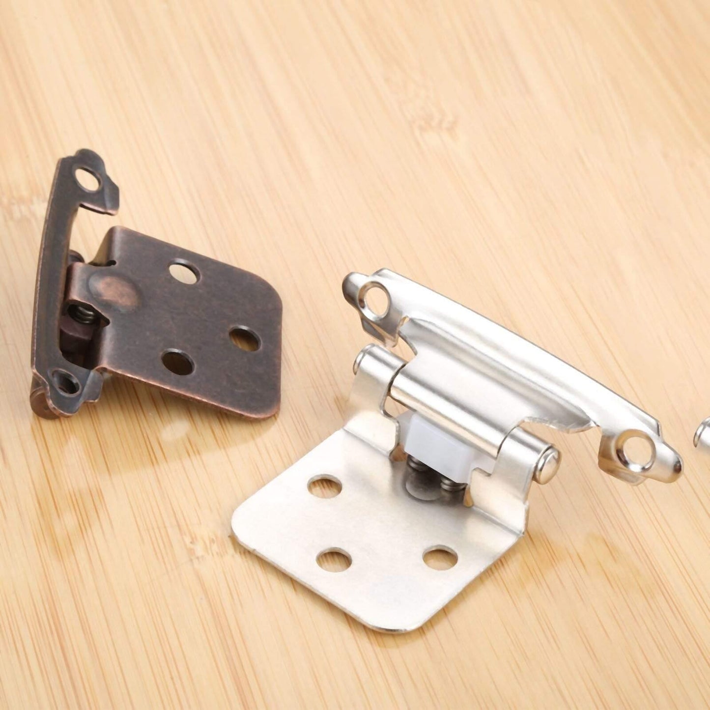 Norvo | 2 stk overlay skap hengsler selvklebende kjøkkenskap dørhengsel skap flush hengsel antikke møbelbeslag 71*38*35mm