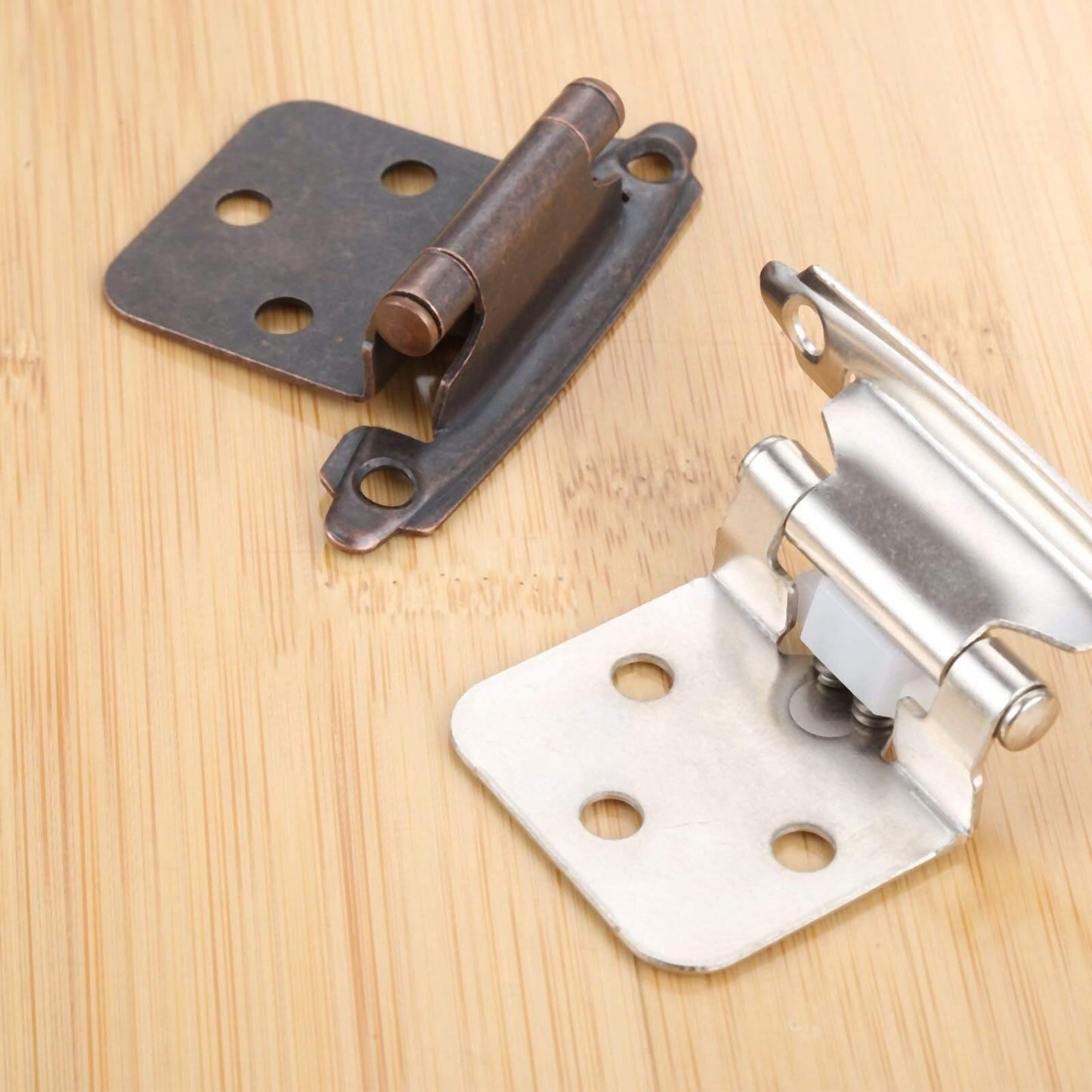 Norvo | 2 stk overlay skap hengsler selvklebende kjøkkenskap dørhengsel skap flush hengsel antikke møbelbeslag 71*38*35mm