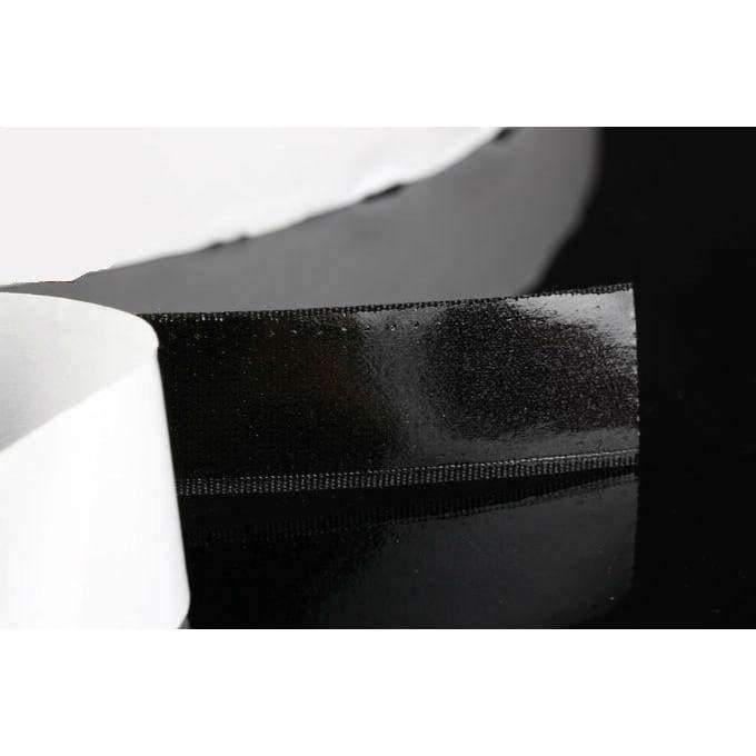 Norvo | 3/4" Bredde Lengde Svart. Selvklebende borrelås med klebende bakside.