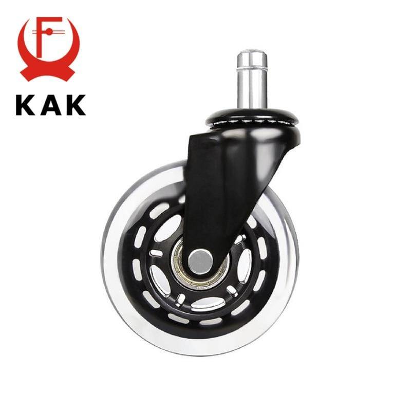 Norvo | 5PCS KAK 3" Universelle Stille Rad Kontorstol Hjul Erstatning 60KG Hjul Gummi Myk Sikker Ruller Møbelhjul Hardware