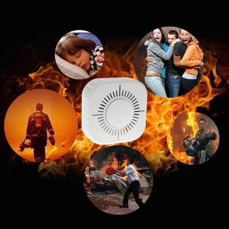 Norvo | 433MHz Trådløs Røykvarsler Brannvern Bærbar Røykvarsler WLAN Hjem Sikkerhetsrøykvarsler Sensor Hvit