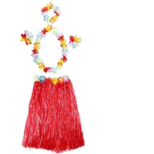 Norvo | 5PCS/Set Plastfiber Kvinner Gresskjørt Hula-Rock Hawaii Kostymer 30CM/40CM/60CM Dame Kledning Festlige & Festbehov
