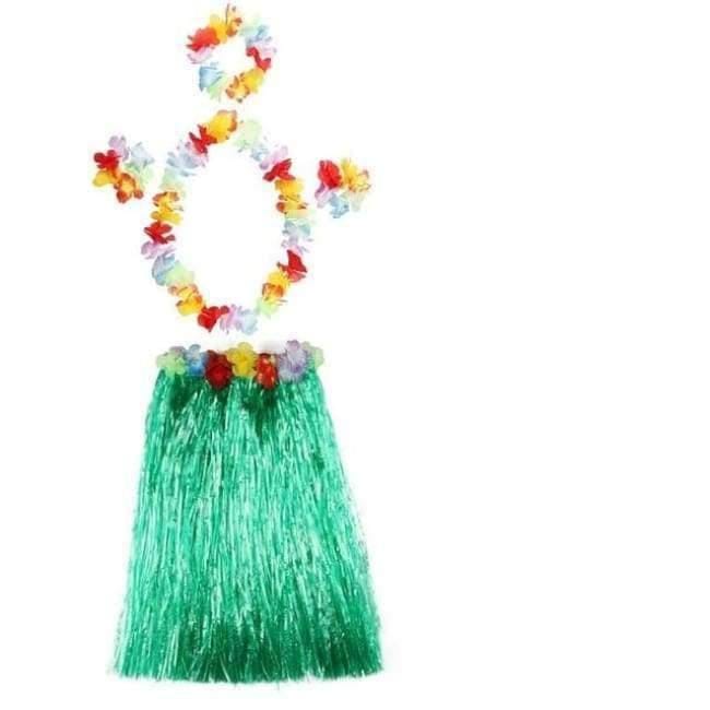 Norvo | 5PCS/Set Plastfiber Kvinner Gresskjørt Hula-Rock Hawaii Kostymer 30CM/40CM/60CM Dame Kledning Festlige & Festbehov