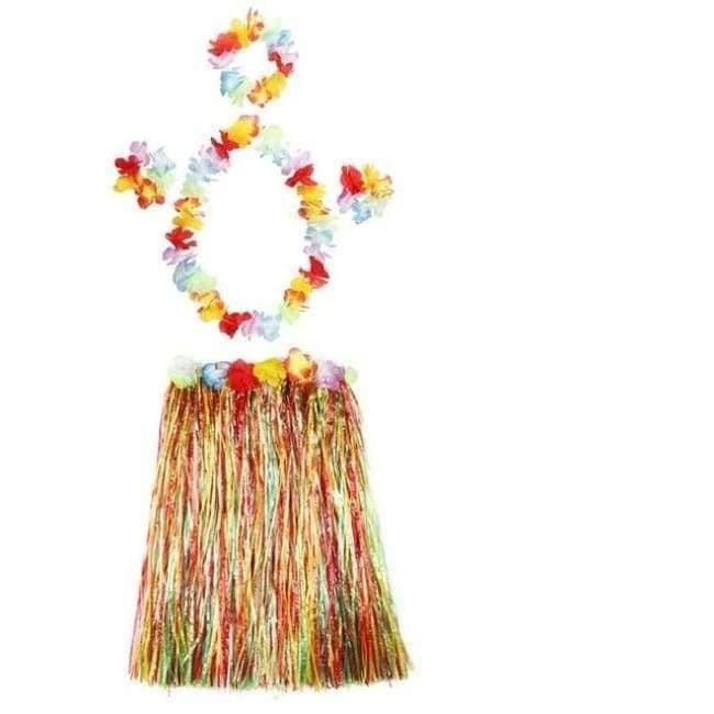 Norvo | 5PCS/Set Plastfiber Kvinner Gresskjørt Hula-Rock Hawaii Kostymer 30CM/40CM/60CM Dame Kledning Festlige & Festbehov