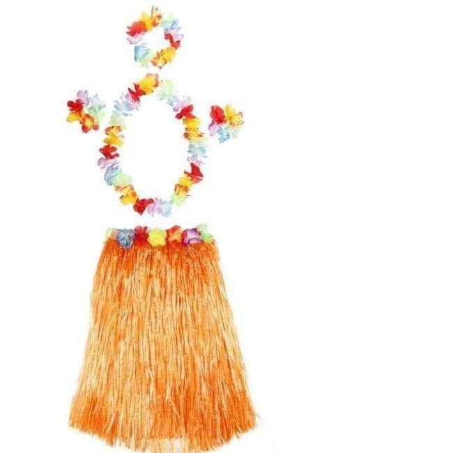Norvo | 5PCS/Set Plastfiber Kvinner Gresskjørt Hula-Rock Hawaii Kostymer 30CM/40CM/60CM Dame Kledning Festlige & Festbehov