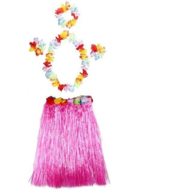 Norvo | 5PCS/Set Plastfiber Kvinner Gresskjørt Hula-Rock Hawaii Kostymer 30CM/40CM/60CM Dame Kledning Festlige & Festbehov