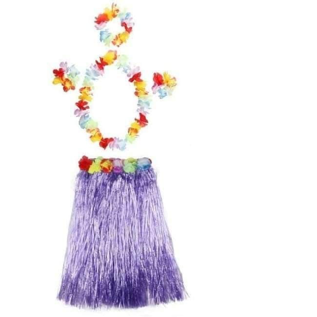 Norvo | 5PCS/Set Plastfiber Kvinner Gresskjørt Hula-Rock Hawaii Kostymer 30CM/40CM/60CM Dame Kledning Festlige & Festbehov