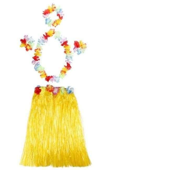 Norvo | 5PCS/Set Plastfiber Kvinner Gresskjørt Hula-Rock Hawaii Kostymer 30CM/40CM/60CM Dame Kledning Festlige & Festbehov