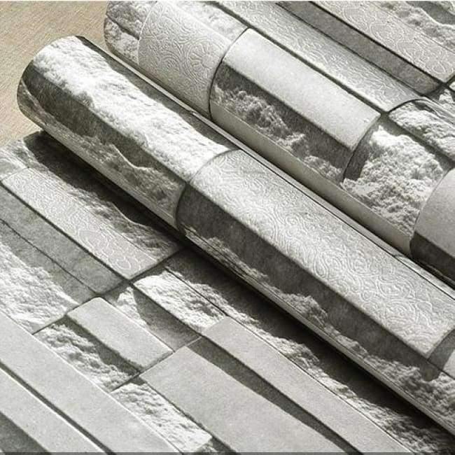 Norvo | Moderne 3D Steinflis Vegg Vlies Tapet Rull Stue Soverom Bakgrunn Veggdekorasjon Kunst Tapet Papel De Parede 3D
