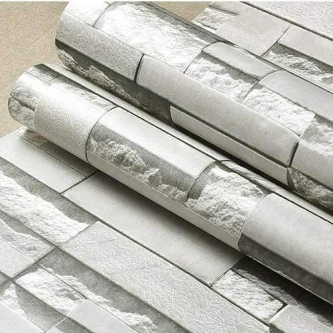 Norvo | Moderne 3D Steinflis Vegg Vlies Tapet Rull Stue Soverom Bakgrunn Veggdekorasjon Kunst Tapet Papel De Parede 3D