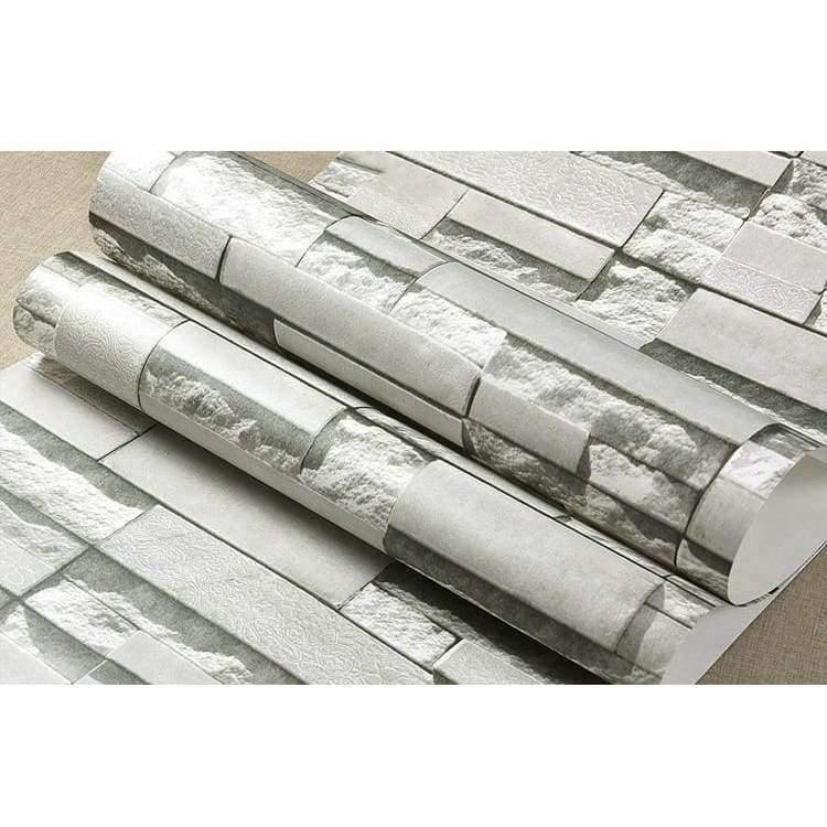 Norvo | Moderne 3D Steinflis Vegg Vlies Tapet Rull Stue Soverom Bakgrunn Veggdekorasjon Kunst Tapet Papel De Parede 3D
