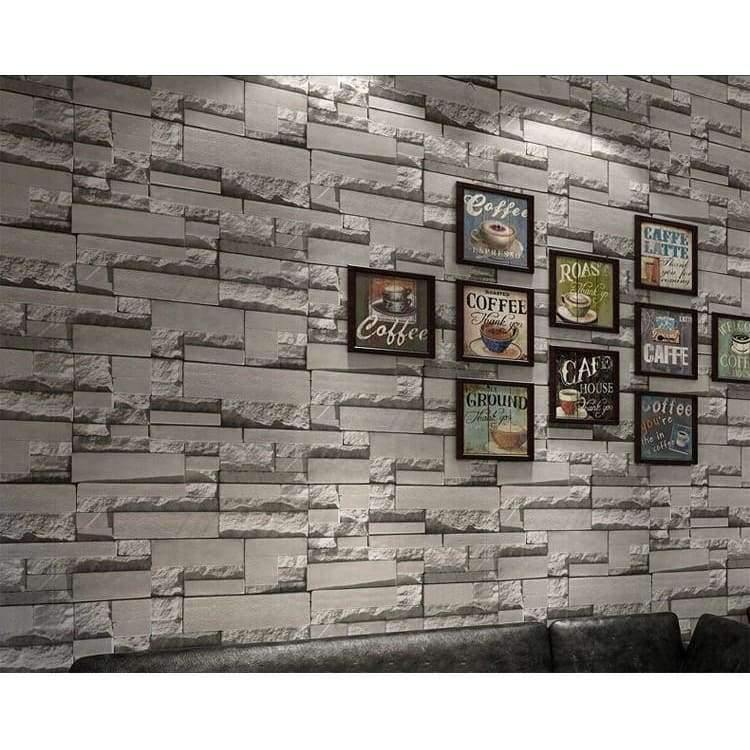 Norvo | Moderne 3D Steinflis Vegg Vlies Tapet Rull Stue Soverom Bakgrunn Veggdekorasjon Kunst Tapet Papel De Parede 3D