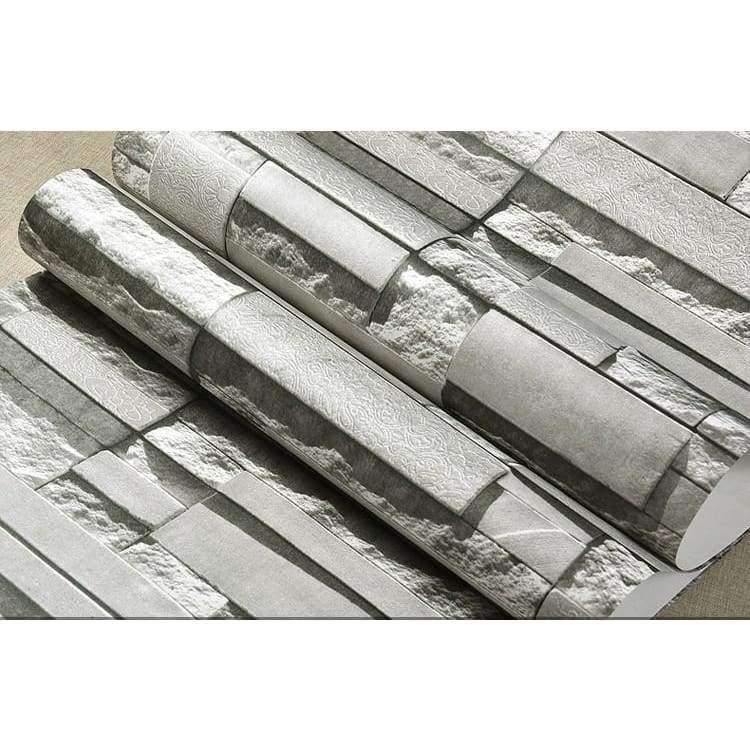 Norvo | Moderne 3D Steinflis Vegg Vlies Tapet Rull Stue Soverom Bakgrunn Veggdekorasjon Kunst Tapet Papel De Parede 3D
