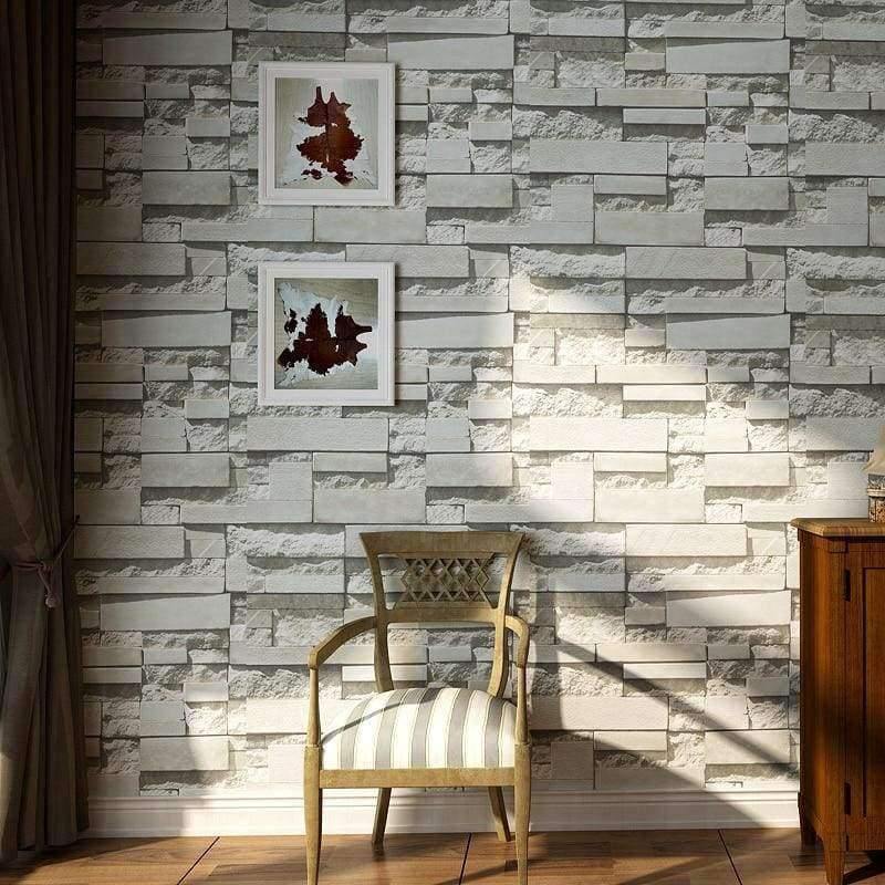 Norvo | Moderne 3D Steinflis Vegg Vlies Tapet Rull Stue Soverom Bakgrunn Veggdekorasjon Kunst Tapet Papel De Parede 3D