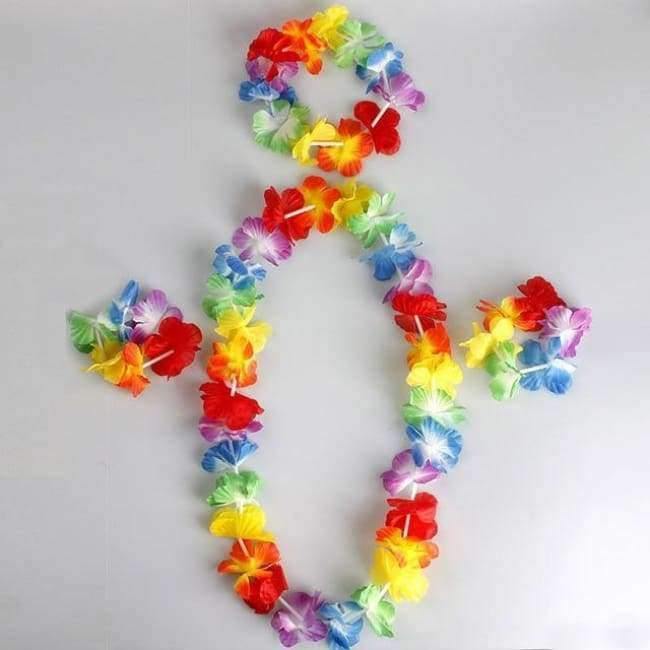 Norvo | 5PCS/Set Plastfiber Kvinner Gresskjørt Hula-Rock Hawaii Kostymer 30CM/40CM/60CM Dame Kledning Festlige & Festbehov