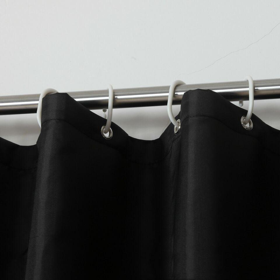 Norvo | Vanntett svart polyester dusjforheng med ulike størrelsesalternativer