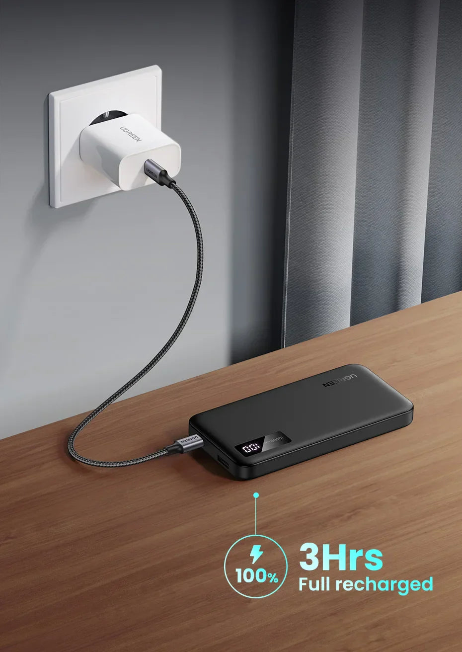 UGreen 22,5W Hurtiglading Power Bank 20000mAh - Bærbar Hurtiglading Telefon Enhet PowerBank Ekstern Batteripakke