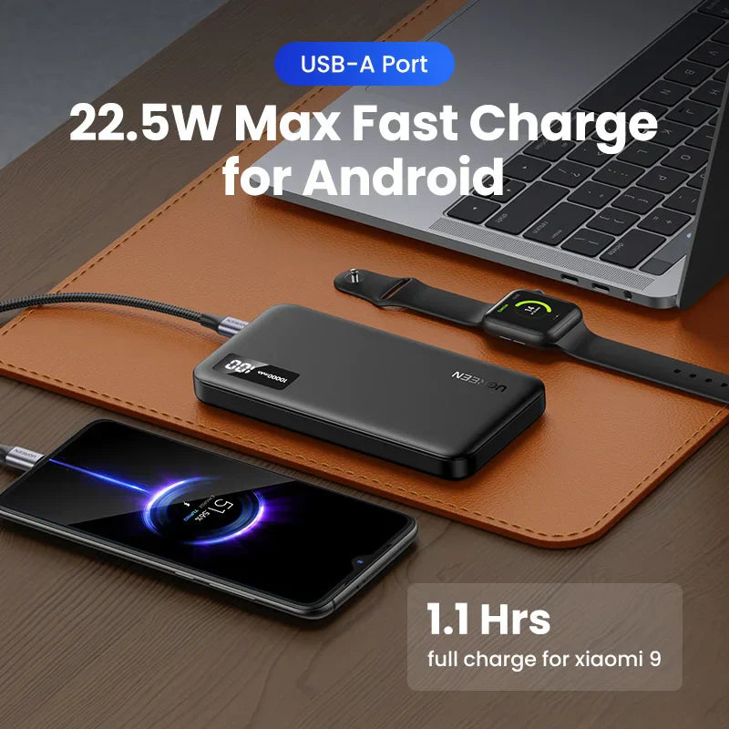 UGreen 22,5W Hurtiglading Power Bank 20000mAh - Bærbar Hurtiglading Telefon Enhet PowerBank Ekstern Batteripakke