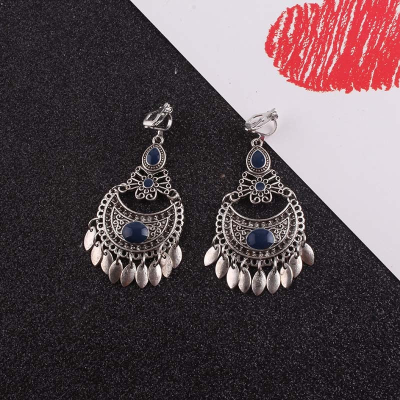 Norvo | 5 fargede dusk vintage clips øreringer uten piercing