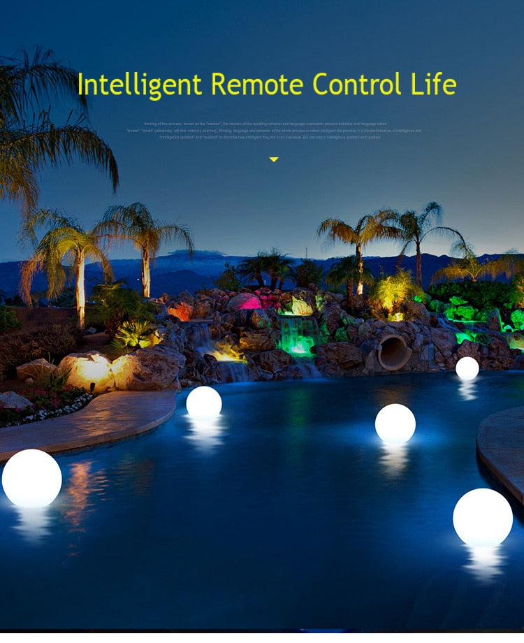 Norvo | Vanntett LED Hage Ball Lys RGB