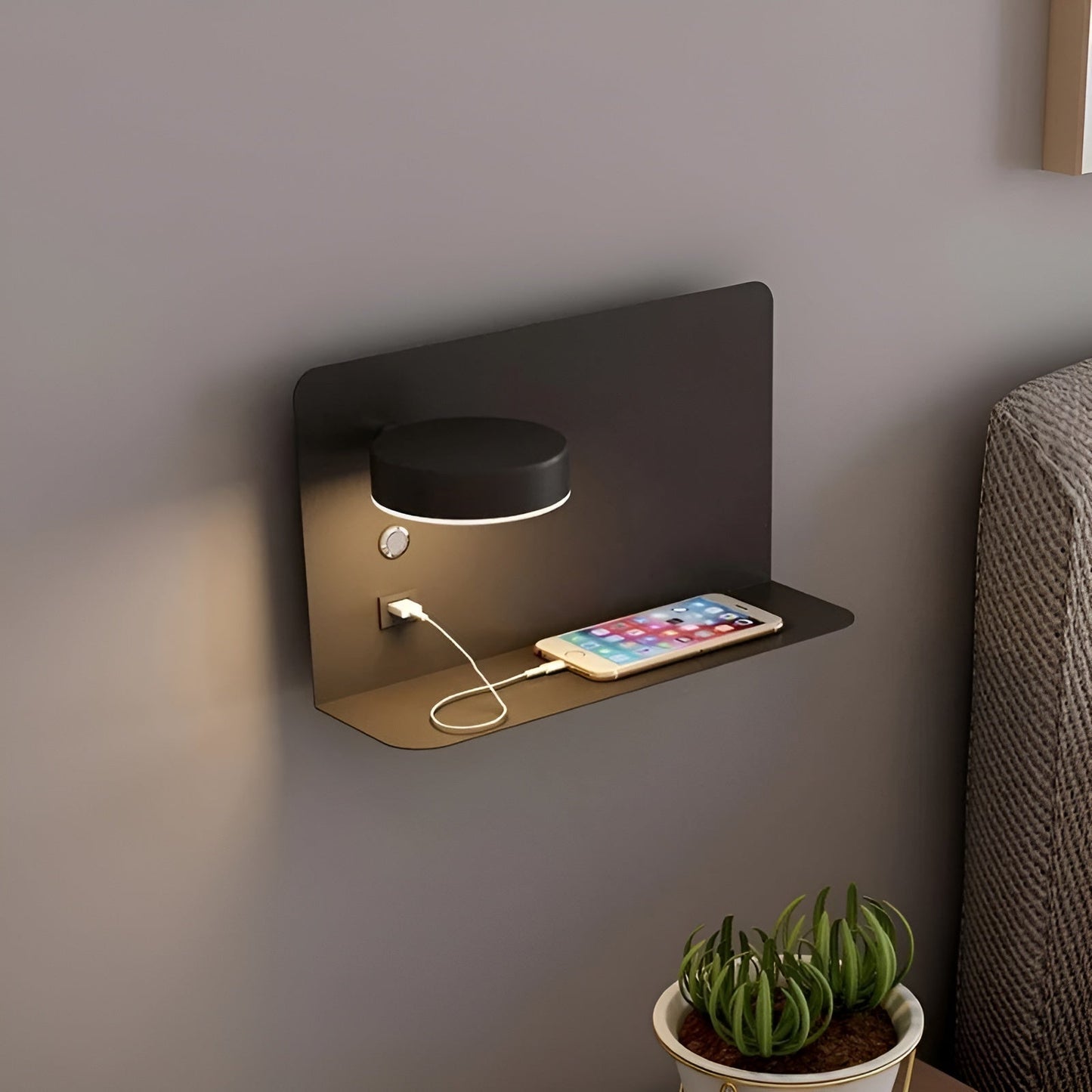 Norvo | Vegglampe – Oppladbar eleganse med USB LED-belysning for en luksuriøs atmosfære