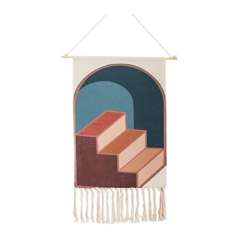 Norvo | Håndvevd bomull veggteppe med geometrisk mønster