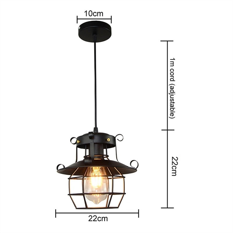 Norvo | Retro antikk industriell taklampe