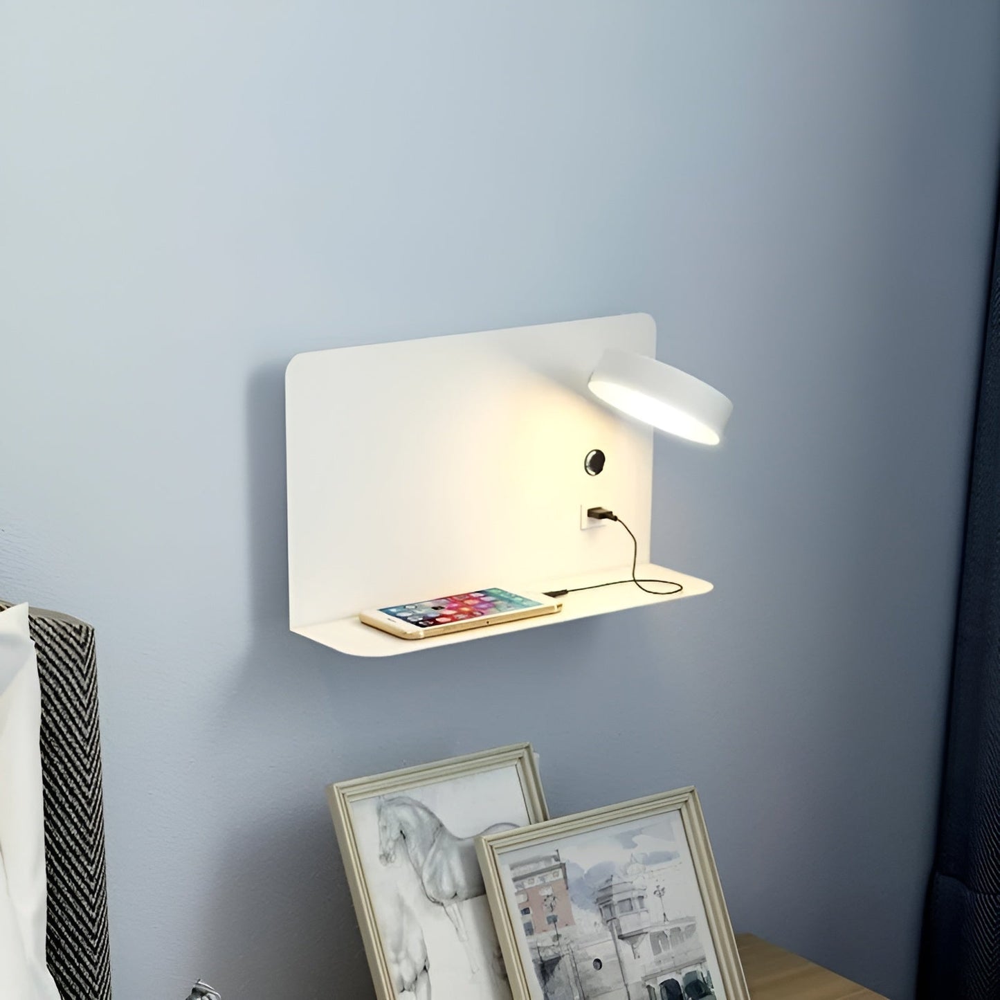 Norvo | Vegglampe – Oppladbar eleganse med USB LED-belysning for en luksuriøs atmosfære