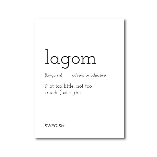 Norvo | Hygge Lagom Definisjon Minimalistisk Nordisk Veggkunst Svart Hvit Fine Art Lerretstrykk Svensk Dansk Norsk Livsstil Sitater Plakater For Moderne Hjem Kontor
