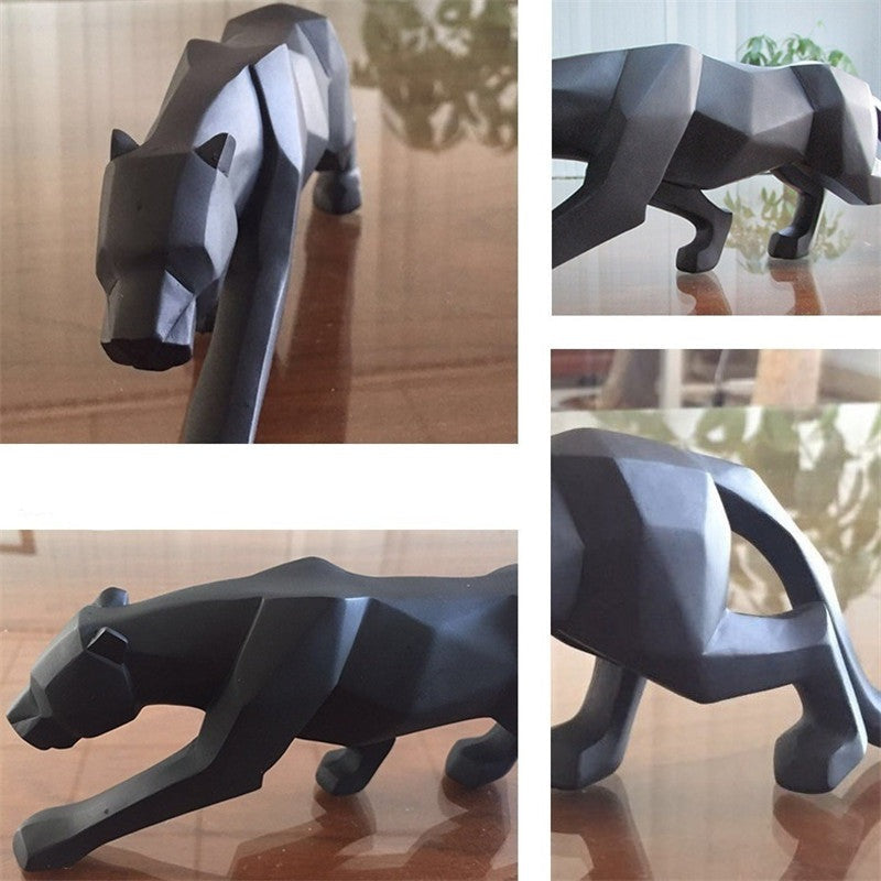 Norvo | Moderne Harpiks Geometrisk Svart Panther Skulptur