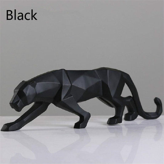 Norvo | Moderne Harpiks Geometrisk Svart Panther Skulptur