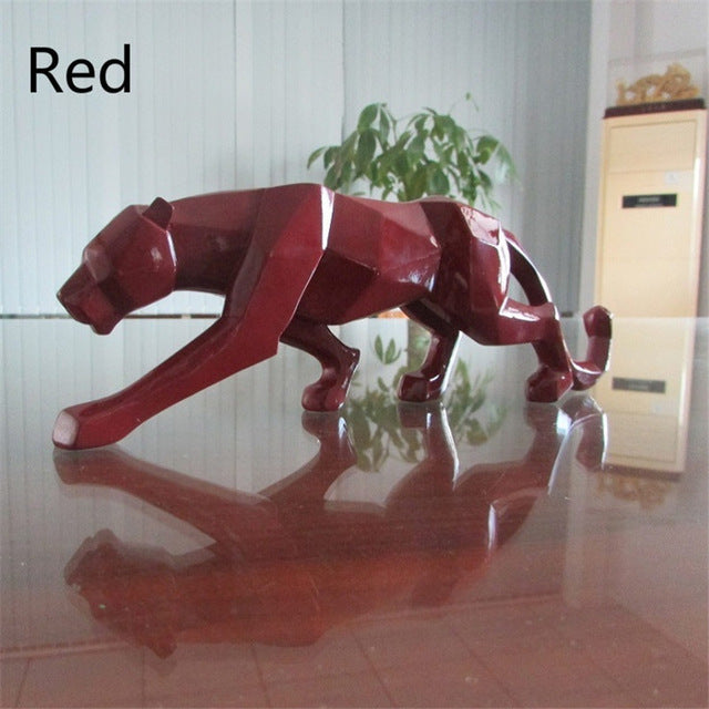 Norvo | Moderne Harpiks Geometrisk Svart Panther Skulptur