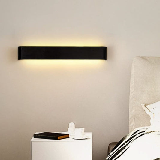 Norvo | Moderne LED Vegglampe – Slank Svart Aluminiumslys