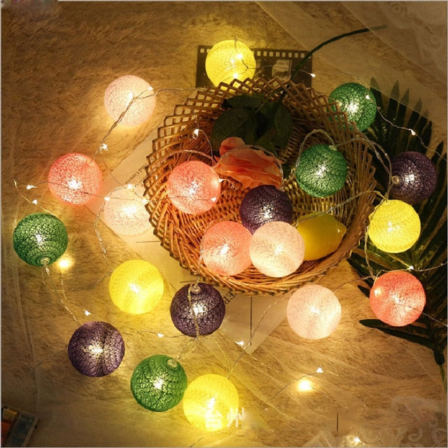 Norvo | LED Bomull Ball Lysstyrker