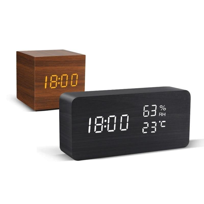 Norvo | LED vekkerklokke i tre kubusform