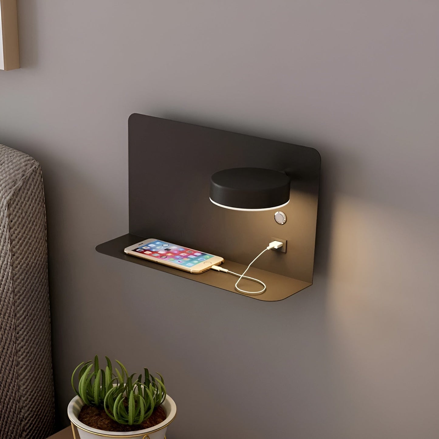 Norvo | Vegglampe – Oppladbar eleganse med USB LED-belysning for en luksuriøs atmosfære