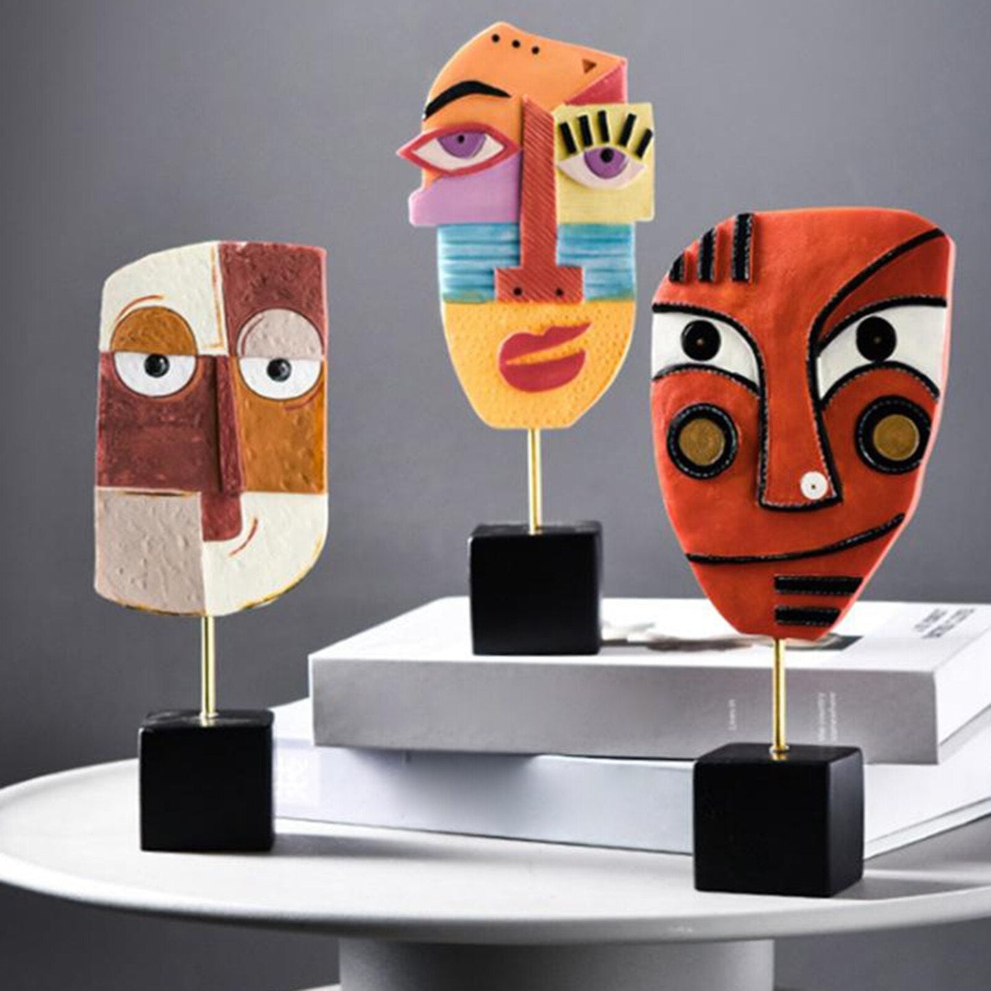 Norvo | Abstrakt Pop Art Ansikt Hjem Skulptur