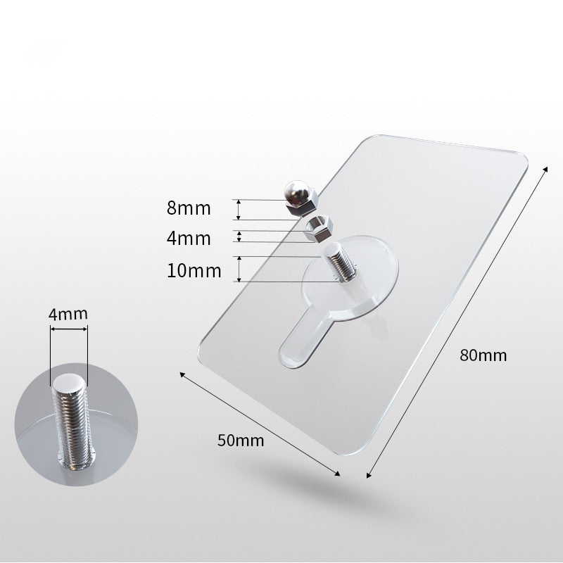 Norvo | 10 stk tungduty punch-frie transparente klistre kroker