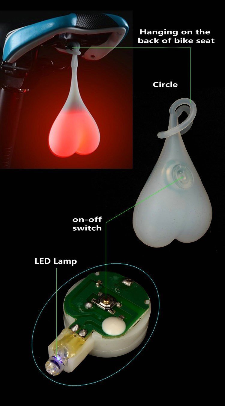 Norvo | Sykkelballer for sykkelsete bakegg lampe varsellampe