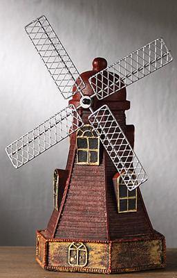 Norvo | 4 Farger Vintage Harpiks Vindmølle Ornamenter Sparebøker