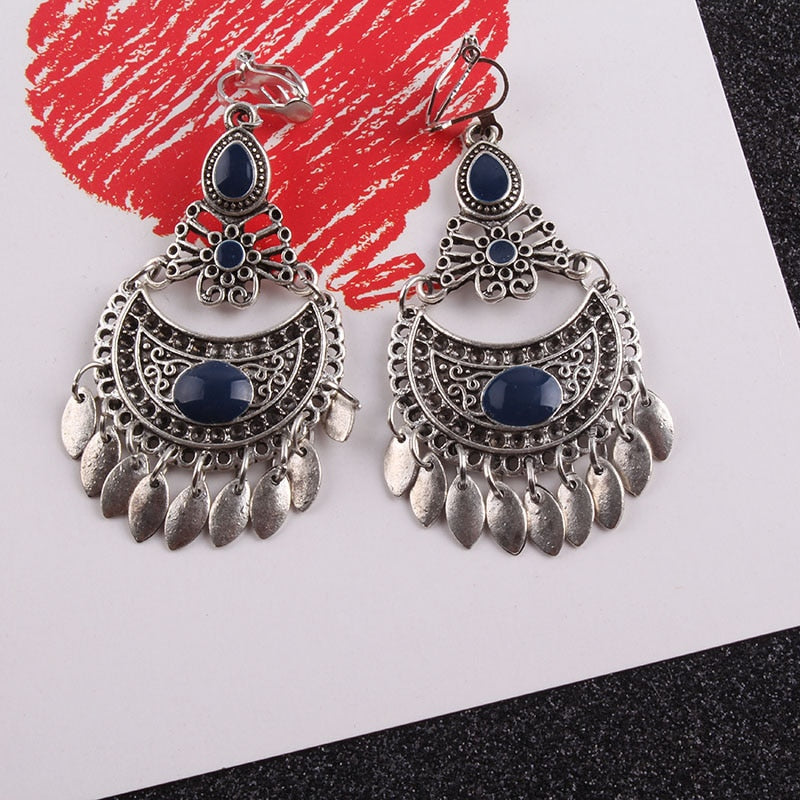 Norvo | 5 fargede dusk vintage clips øreringer uten piercing