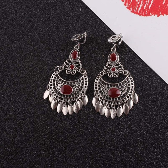 Norvo | 5 fargede dusk vintage clips øreringer uten piercing