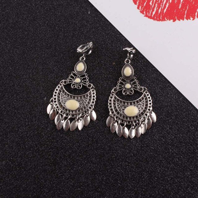 Norvo | 5 fargede dusk vintage clips øreringer uten piercing