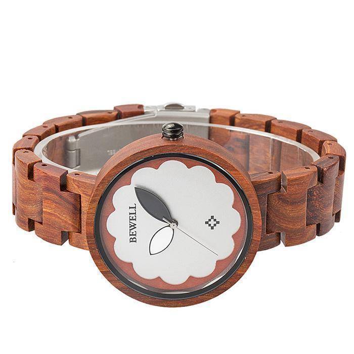 Norvo | Dam Sandalwood og Ebony Treklokke - Analog Quartz Armbåndsur