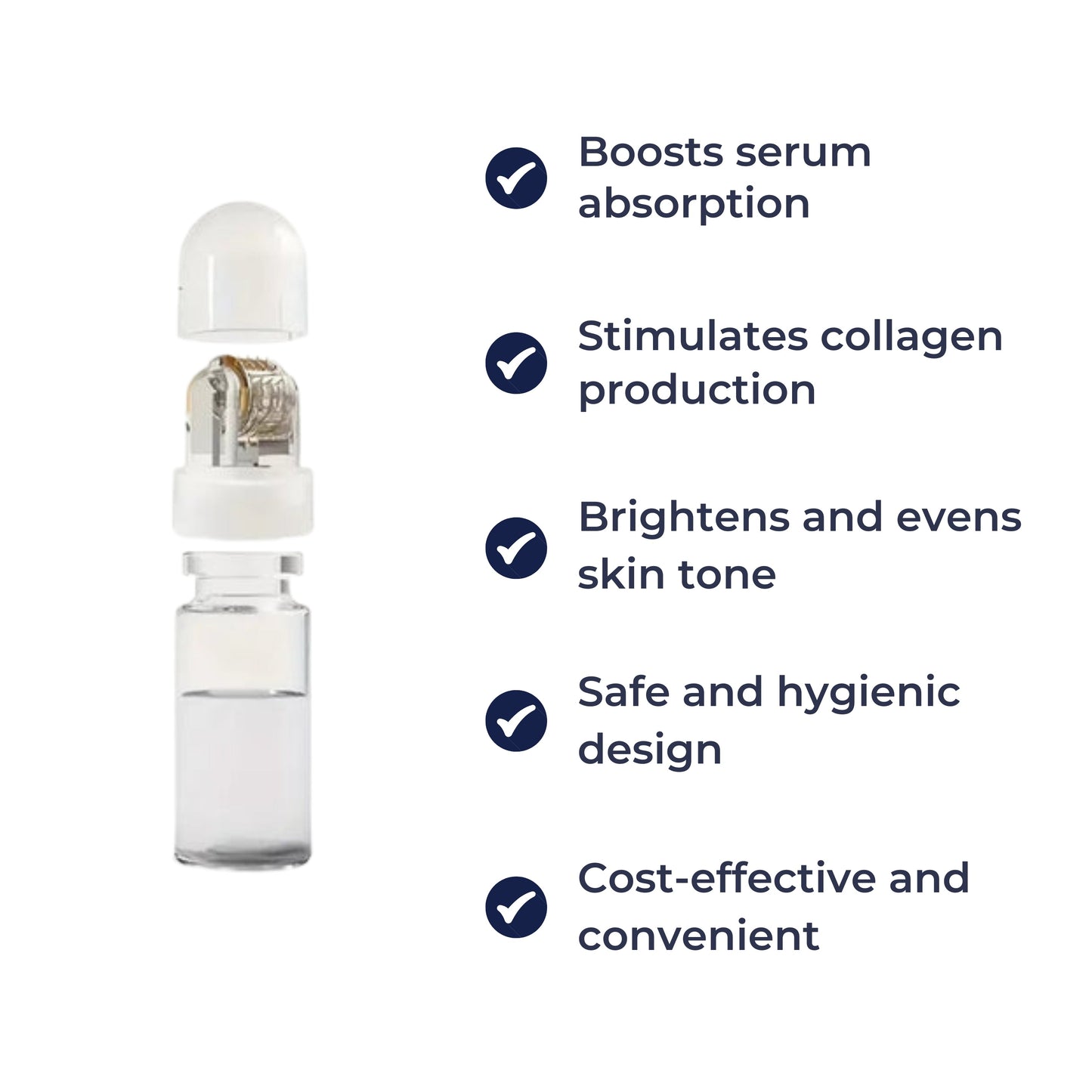 Boosts Serum Absorpsjon – Påfyllbar Flaske & Fine Nåler – Trygg Hjemmepleie Norvo